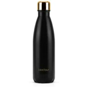 BOUTEILLE ISOTHERME : NOIR BOUCHON DORÉ 50 CL - LABEL TOUR