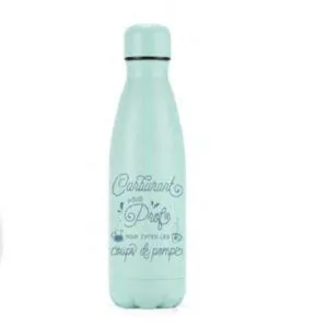 BOUTEILLE ISOTHERME : VERT 50 CL - CARBURANT POUR PROF - LABEL TOUR