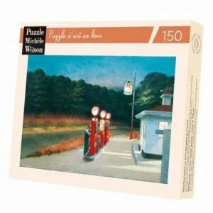 PUZZLE BOIS WILSON - E. HOPPER : GAZ - 150 PIECES