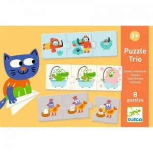 PUZZLE DJECO TRIO : DROLES D’HISTOIRES - 3 PIECES
