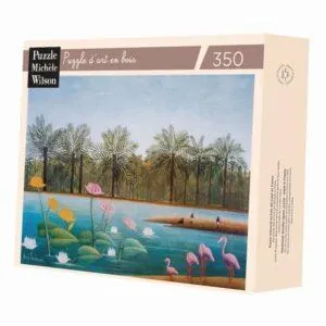 PUZZLE BOIS WILSON - H. ROUSSEAU : LES FLAMANTS ROSES - 350 PIECES