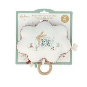 BOITE A MUSIQUE EN TISSU MON PETIT LAPIN - PETITES CHANSONS - KALOO