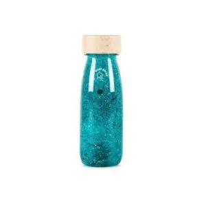 BOUTEILLE SENSORIELLE FLOAT PAILLETTES TURQUOISE - PETIT BOUM