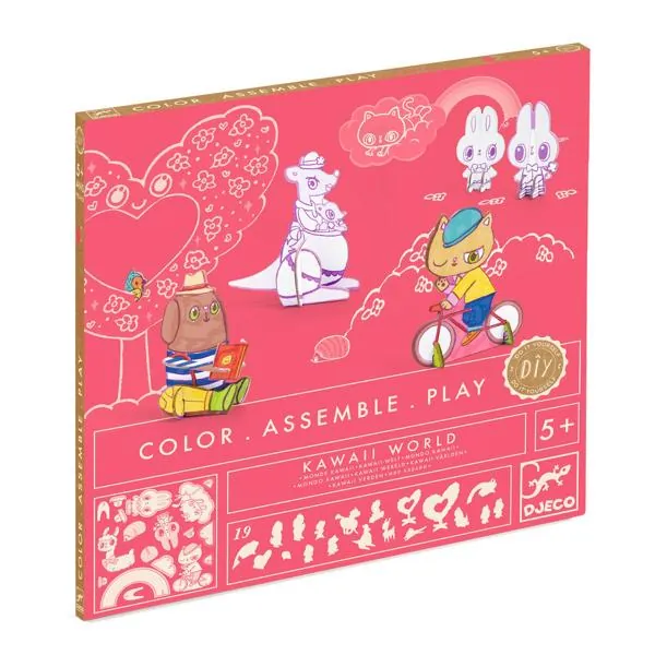 COLORIE ASSEMBLE ET JOUE - KAWAI WORLD - DJECO