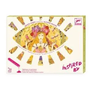 COFFRET TABLEAUX A PAILLETER - AGATA KAWA INSPIRED BY ALFONS MUCHA - DIVINES - DJECO