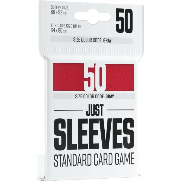 GG - 50 JUST SLEEVES - STANDARD CARD GAME RED