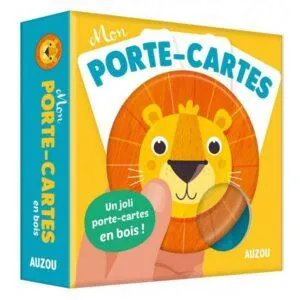 MON PORTE-CARTES LION EN BOIS - AUZOU