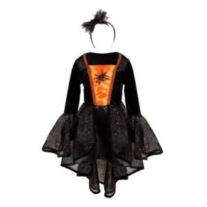 ROBE SYBILLE SORCIERE ARAIGNEE + COIFFE 7/8 ANS - GREAT PRETENDERS