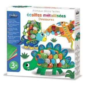COFFRET ECAILLES METALLISEES DINOSAURES - CREALIGN
