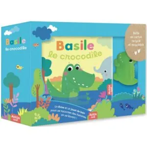 LIVRE DE BAIN BASILE LE CROCODILE - AUZOU
