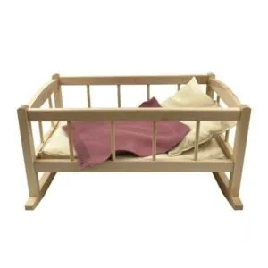 BERCEAU EN BOIS AVEC COUVERTURE TRICOT - EGMONT TOYS