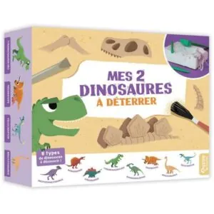 COFFRET MES 2 DINOSAURES A DETERRER - AUZOU