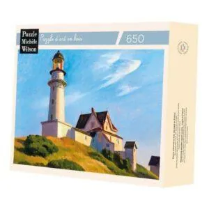 PUZZLE BOIS WILSON - E. HOPPER : LE PHARE - 650 PIECES
