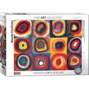 PUZZLE EUROGRAPHICS - BEAUX ARTS - W. KANDINSKY : ETUDE DE COULEURS - 1000 PIECES