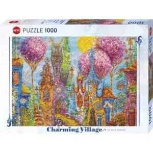 PUZZLE HEYE - CHARMING VILLAGE - T. MUROVA : ARBRES ROSES - 1000 PIECES