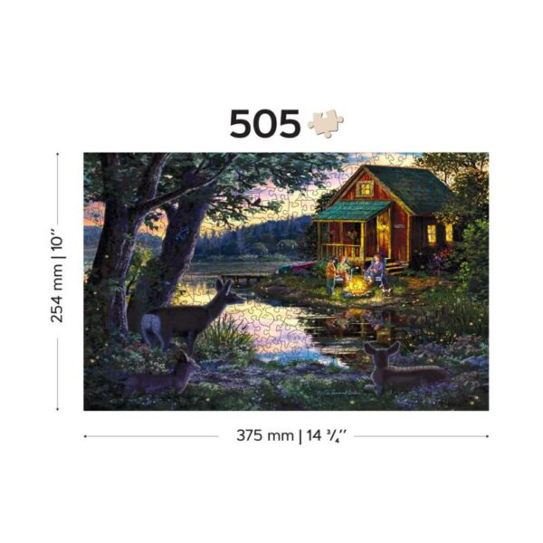 PUZZLE WOODEN CITY : SOIREE DANS LA MAISON AU BORD DU LAC - 505 PIECES – Image 7