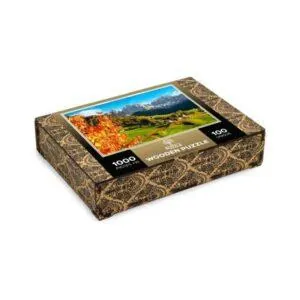PUZZLE WOODEN CITY : VILLAGE DE SANTA MAGDALENA DOLOMITES ITALIE - 1010 PIECES