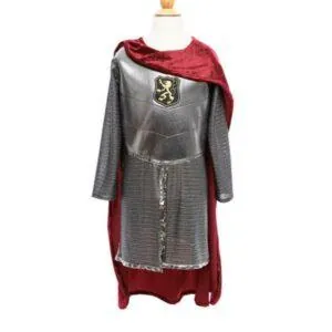 TUNIQUE ET CAPE CHEVALIER ARGENT 9/10ANS - GREAT PRETENDERS