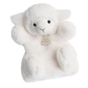 MARIONNETTE A MAIN AGNEAU BLANC - HISTOIRE D'OURS