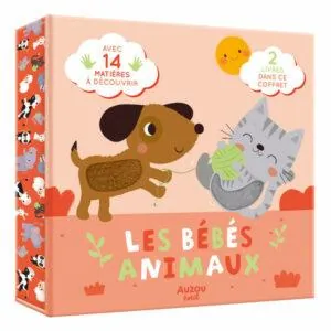 COFFRET LIVRES A TOUCHER : LES BEBES ANIMAUX - AUZOU