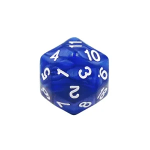 Dé 30 faces Décompte – Bleu perle