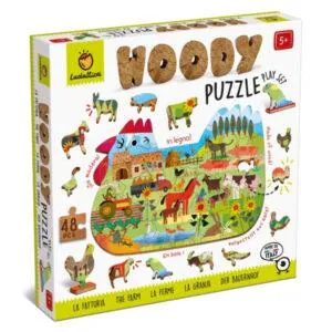 PUZZLE BOIS LUDATTICA : ANIMAUX FERME - 48 PIECES
