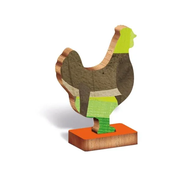 PUZZLE BOIS LUDATTICA : ANIMAUX FERME - 48 PIECES – Image 5
