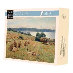 PUZZLE BOIS WILSON : P.M. MONSTED : RECOLTE PRES DE TULSTRUP - 500 PIECES
