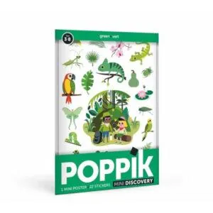 MON MINI POSTER DECOUVERTES EN STICKERS - JUNGLE - POPPIK