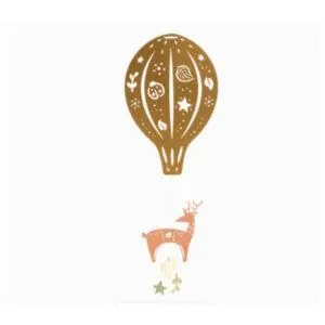 MOBILE METAL MONTGOLFIERE DAIM DORE - L' OISEAU BATEAU