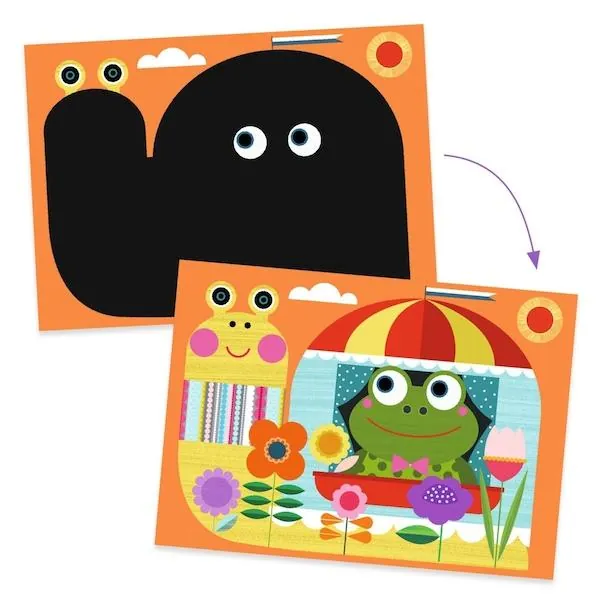 POCHETTE CARTE A GRATTER POUR LES TOUT PETITS - ANIMAUX RIGOLO - DJECO – Image 2