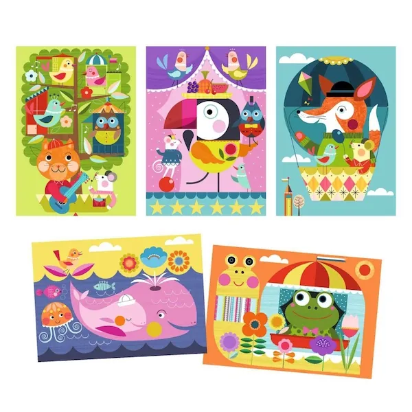 POCHETTE CARTE A GRATTER POUR LES TOUT PETITS - ANIMAUX RIGOLO - DJECO – Image 4