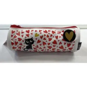 TROUSSE RONDE CHATON COEURS - CARTES D'ART