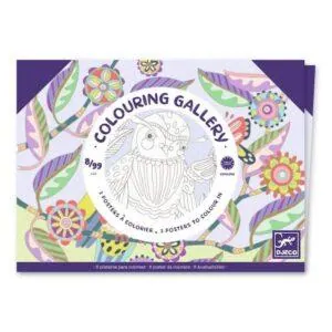 COLOURING GALLERY - COLORIAGE GRAND FORMAT OISEAUX - DJECO