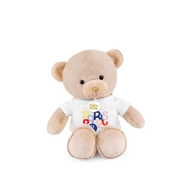 PELUCHE OURS PARIS 2024 AVEC TEE SHIRT - DOUDOU ET COMPAGNIE