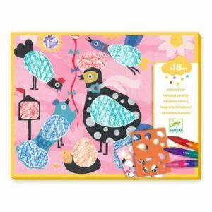 COFFRET COLORIAGE POUR LES PETITS - PIOU PIOU AND CO - DJECO