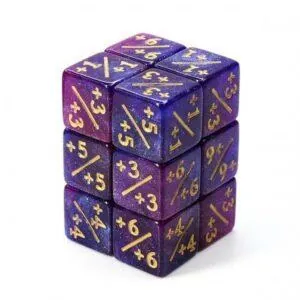 de-6-modificateur-positif-violet-bleu-paillete-doré
