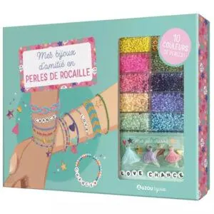 COFFRET MES MAGNIFIQUES BIJOUX EN PERLES DE ROCAILLE - AUZOU