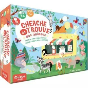 COFFRET JEU CHERCHE ET TROUVE - LES ANIMAUX DU MONDE - AUZOU
