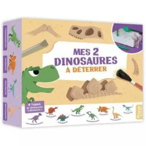 COFFRET MES 2 DINOSAURES A DETERRER - AUZOU