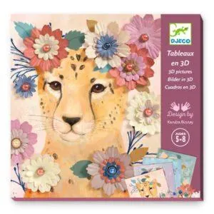 COFFRET TABLEAUX EN 3D - COURONNES DE FLEURS - DJECO