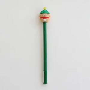 STYLO FANTAISIE CHIOT BONNET VERT - YUKO.B