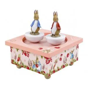 BOITE A MUSIQUE DANCING FRAISE PETER RABBIT - TROUSSELIER