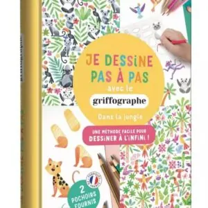 LIVRE JE DESSINE PAS A PAS AVEC LE GRIFFOGRAPHE - DANS LA JUNGLE - AUZOU