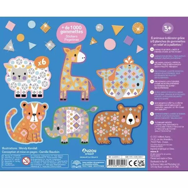 MON COFFRET D'ARTISTE - MES GROS ANIMAUX EN MOSAIQUES - AUZOU – Image 3