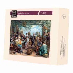PUZZLE BOIS WILSON - J. STEEN : LE COUPLE DE DANSEURS - 1200 PIECES