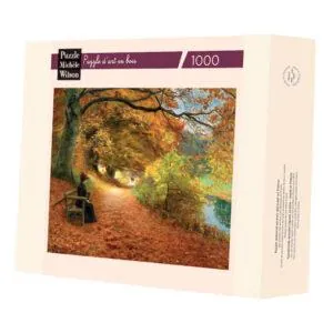 PUZZLE BOIS WILSON - H.A BRENDEKILDE : CHEMIN BOISE EN AUTOMNE - 1000 PIECES