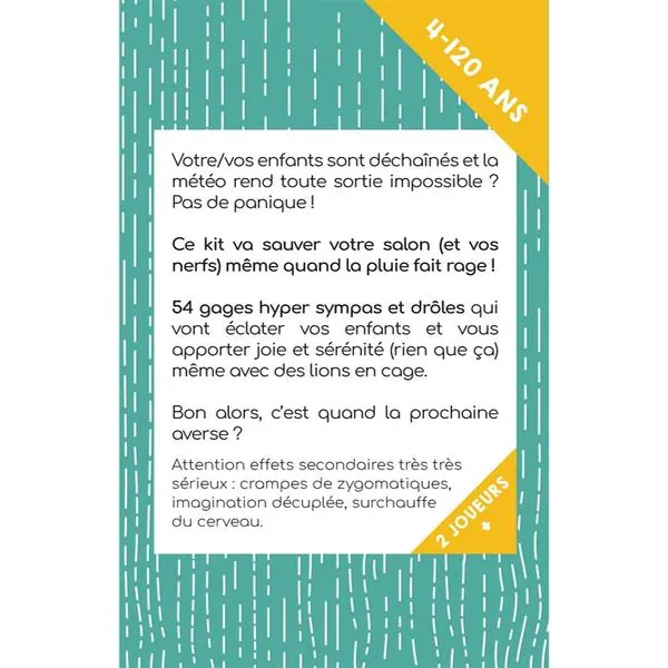 PARENT EPUISÉ - KIT DE SURVIE WEEK-END PLUVIEUX