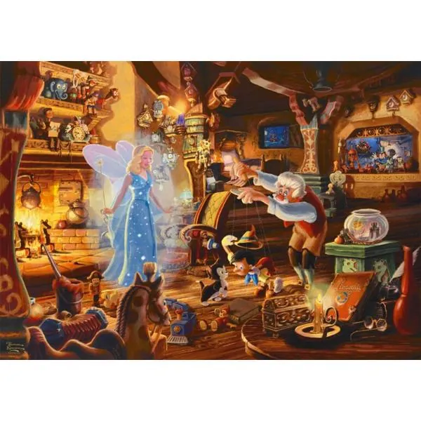 PUZZLE SCHMIDT DISNEY - T.KINKADE : GEPPETTO'S PINOCCHIO - 1000 PIECES – Image 2