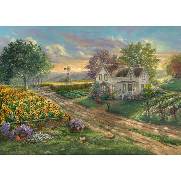PUZZLE SCHMIDT - T. KINKADE : CHAMPS DE TOURNESOL - 1000 PIECES – Image 2